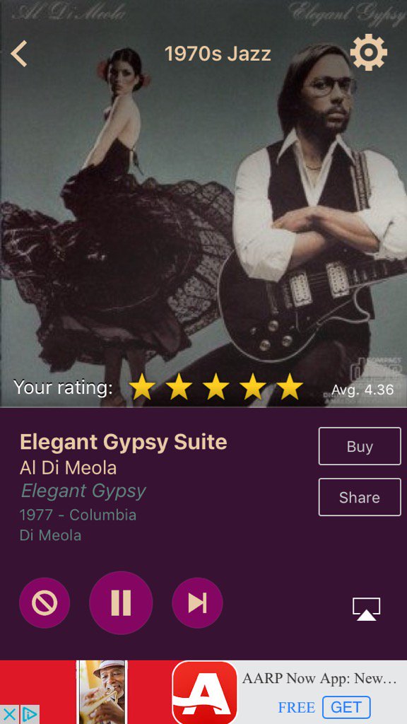 reddvoodoo's tweet image. Elegant Gypsy Suite by Al Di Meola on AccuRadio accuradio.com/share/song/550…