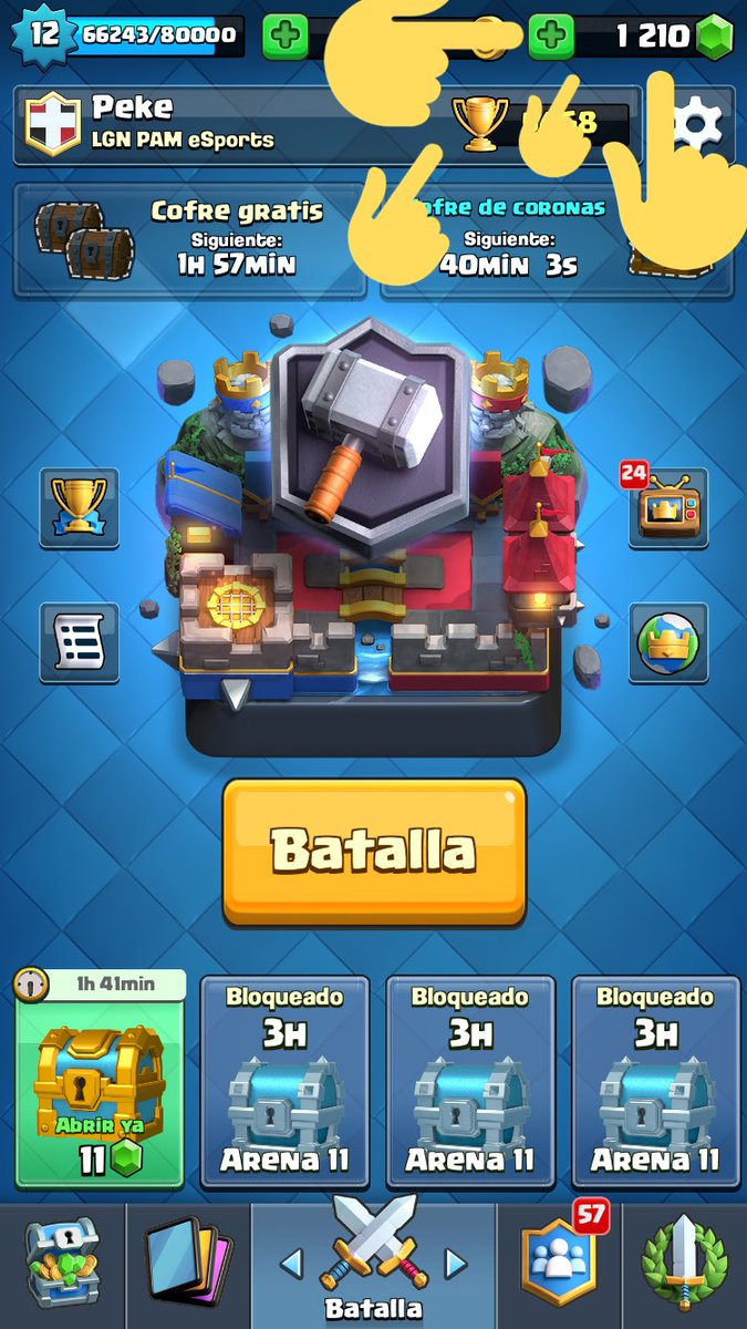 RoyalePeke's tweet photo. #ProTip3🔥 cuando subas una captura tapa las gemas, así la gente no podrá decir que has llegado ahí por gemero❤️ (mejor tapadas más likes😉) https://t.co/gNi5oKzQ2S