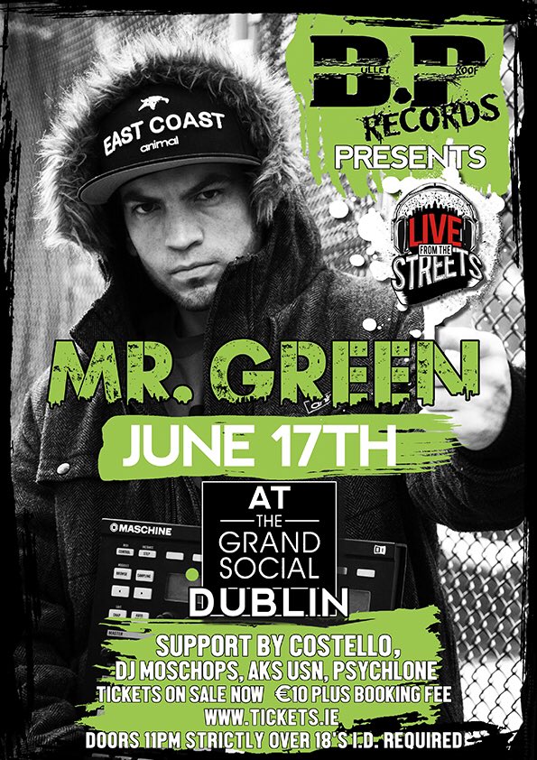 BulletRcrds's tweet photo. #HipHop 's Mr. Green -Live in Dublin
#BulletProofRecords #MrGreenLiveDublin #LFTS #MrGreen
Get Your Tickets Now ↙️
https://t.co/66Y1V5Ktrc https://t.co/uGH8X8W1bp