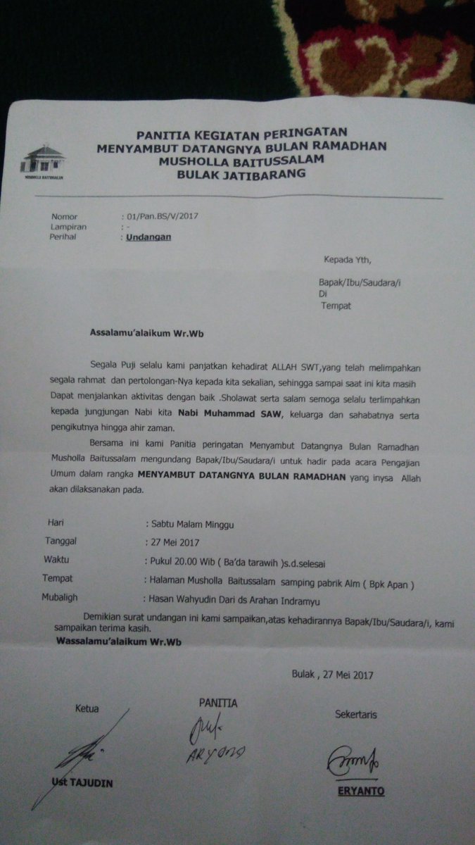 40+ Contoh Undangan Pengajian Menyambut Bulan Ramadhan Terbaru