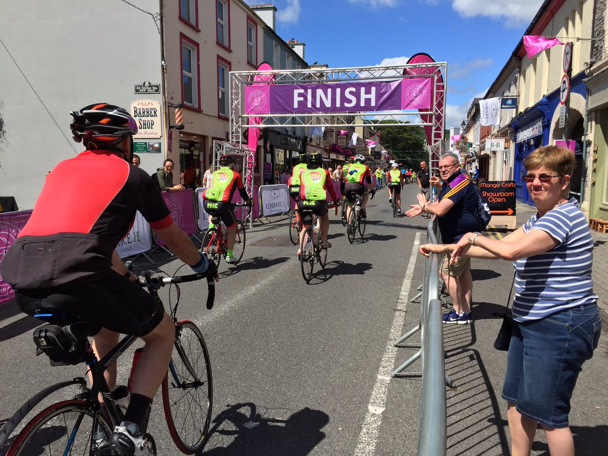 ROBCycleKenmare's tweet photo. Great crowd at the #RideBeara17 After Party as plenty of cyclists cross the Finish Line. What a day!! https://t.co/iwEXS50Q5v