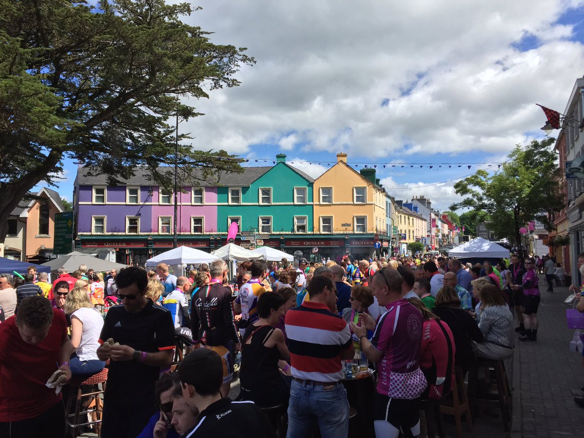 ROBCycleKenmare's tweet photo. Great crowd at the #RideBeara17 After Party as plenty of cyclists cross the Finish Line. What a day!! https://t.co/iwEXS50Q5v