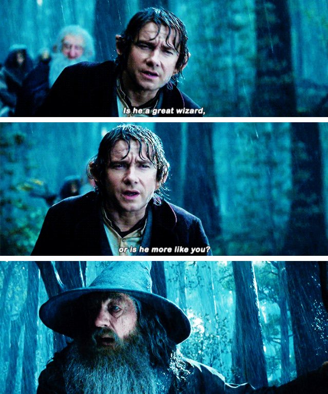 mxddleearth's tweet image. bilbo baggins the sass master