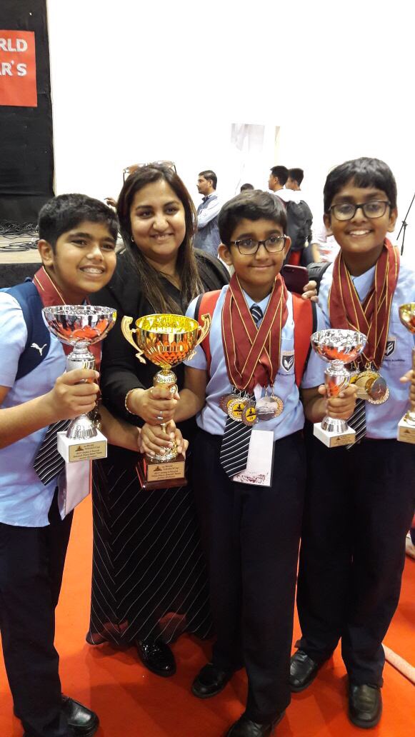 Champion in the Junior Category of WSC #super proud of you boys #Shreyas declared top scholar in the junior division <a href="/KNargish/">Nargish Khambatta</a> <a href="/DxbModern/">GEMS Modern Academy</a>