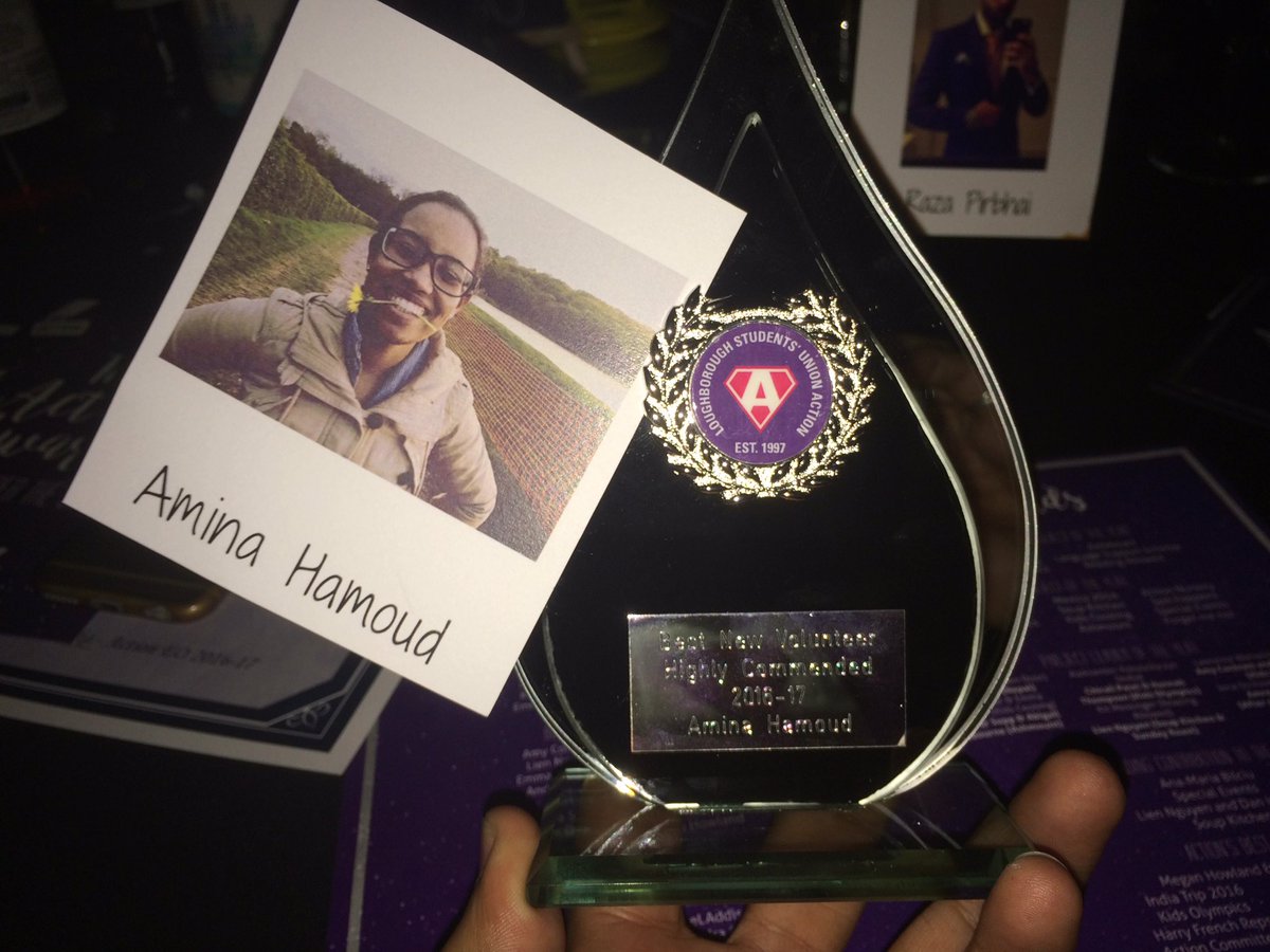 jphalllboro's tweet photo. Congrats to our superstar Subi @Amina_Hamoud for highly commended Best New Volunteer Award at the 2017 Action Awards #postgrads ❤️ https://t.co/WqBRDnOkn4