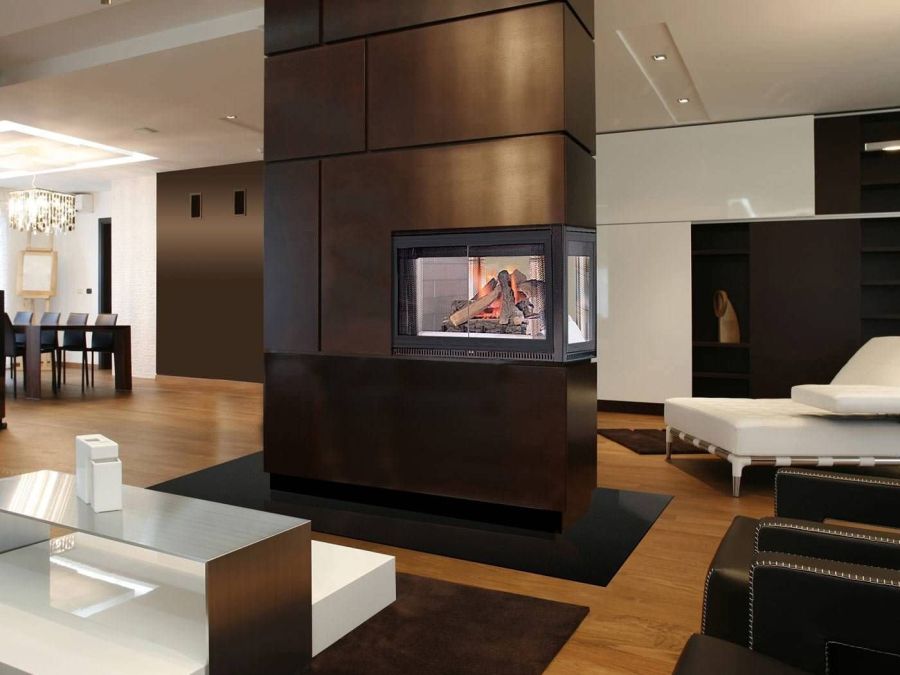 Enjoy your fireplace .... twice as much. homedit.com/gorgeous-two-s…