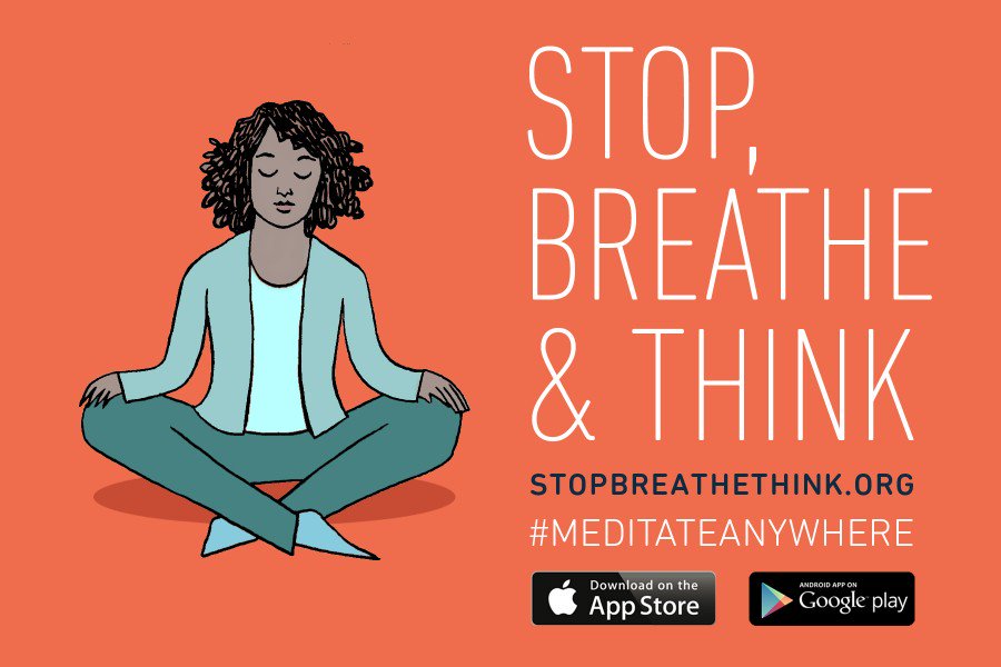 alphasigmatau's tweet photo. Mindfulness can help manage stress. Download the Stop, Breathe, Think app for guided meditations tailored to your emotions. #MHAM https://t.co/mUghc2PLZp