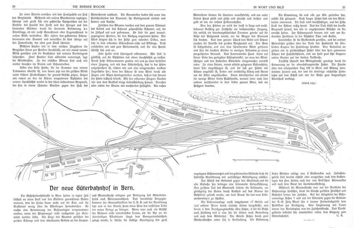 bernensia's tweet photo. Der neue Güterbahnhof in #Bern (Berner Woche 1911) > https://t.co/Yr6QzDyTcT #histCH #histBE #Eisenbahn #Bahnhof @sbbhistoric @SBBCargo https://t.co/dB5L6Qdubq