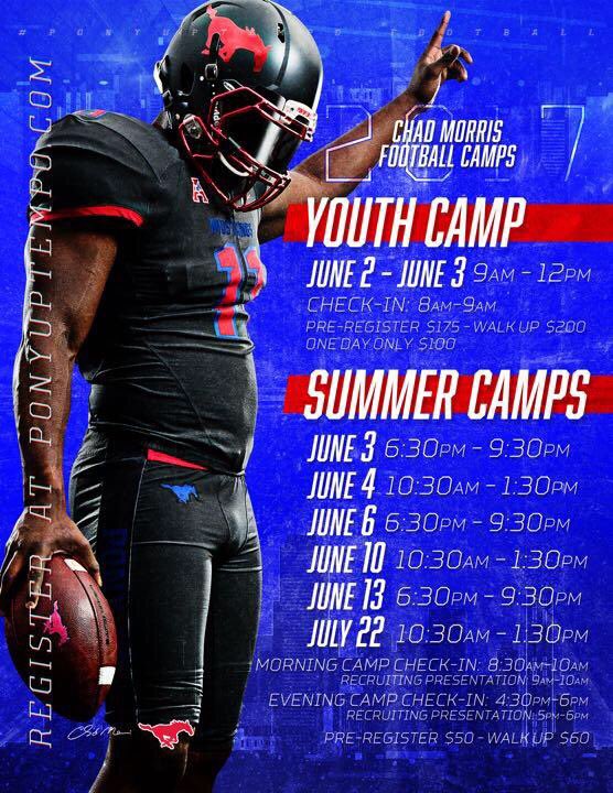 coachmarksmith's tweet photo. 57 of 63 signees for @SMU_Football have come to camp. Best Camps in the country for Skill Developement and Recognition. #notacombine https://t.co/afYeAWNe8X