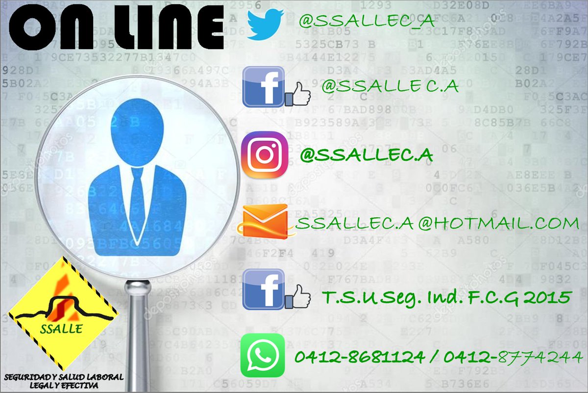 SSALLE_CA's tweet photo. Nuestros contactos #ONLINE Ssalle c.a https://t.co/K2rFUlEmXo