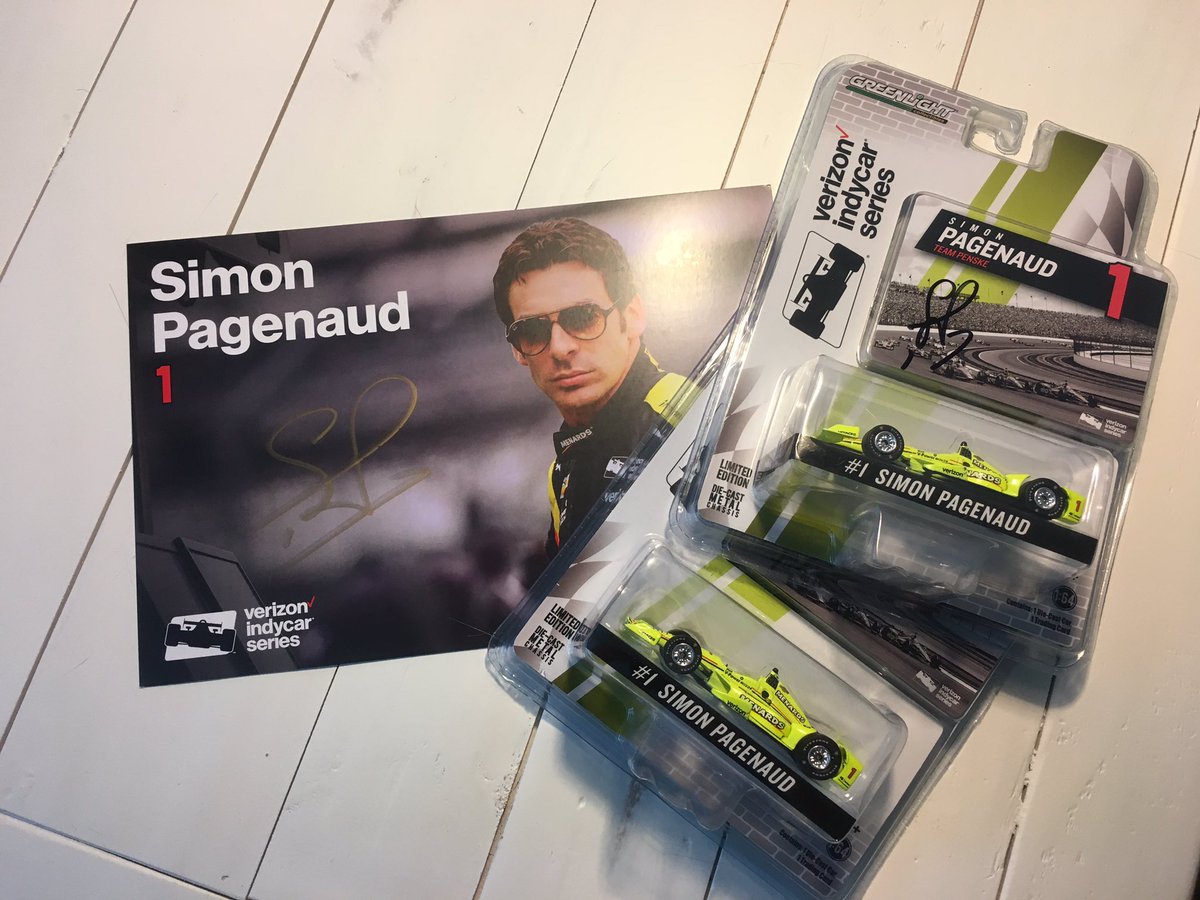 simonpagenaud's tweet photo. Since you guys ❤️the #giveaway yesterday, we'll do another! Follow me &amp; RT this post. We'll give away 2 signed cars! #Indy500 #IndyCar https://t.co/lvBSszH9wD