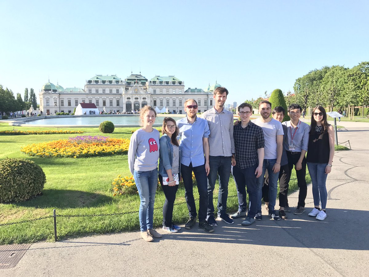 peraugym's tweet photo. Taking a scenic walk with PhD workshop speakers #belvedere #microsymposium @viennabiocenter @research_imp @gmivienna #imba https://t.co/OV5XdhKShv