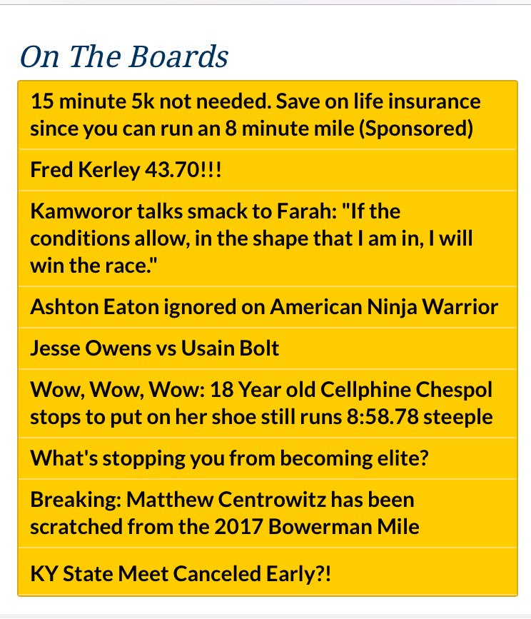 Well, the KY State Meet made the <a href="/letsrundotcom/">LetsRun.com</a> front page. Unfortunately, not b/c of the great accomplishments of the athletes.