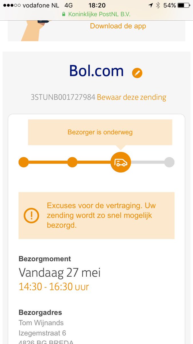 TWijnands's tweet photo. @PostNL wordt mijn bestelling vandaag nog geleverd. Zit er met enige (best wel heel veel) spoed op te wachten https://t.co/5TbLlCmcv3