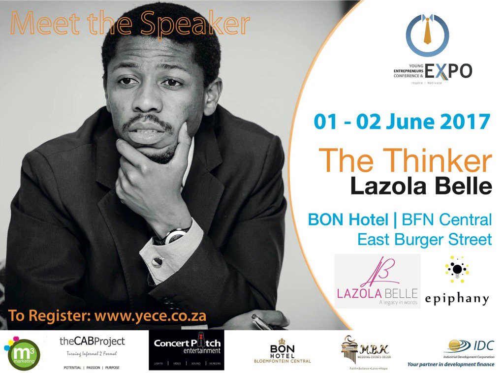 YECEza's tweet photo. @lazolabelle our speaker. 01-02 June #yece17. https://t.co/fVJZ6eGO1B