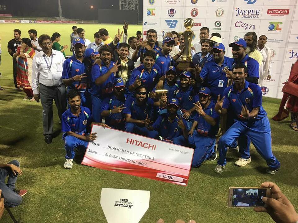 PCCAIofficials's tweet photo. Indian Divyaang cricket team won the Friendship Cup@narendramodi #PleaseSupportPhysicallyChallengedCricket #IndvsAfg #JeeJaanSe https://t.co/KSHlyJ3lCk