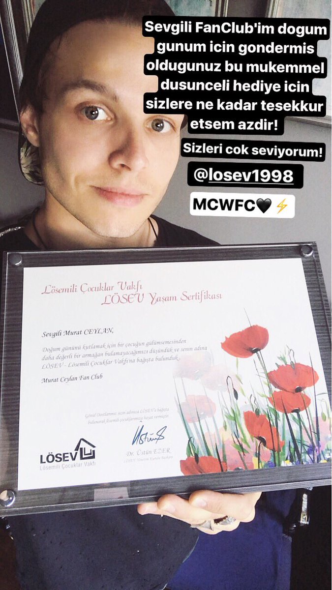 Turkiye de olmadigim icin bugun gecmis dogum gunu hediyemi sevgili MCWFC' den almis bulunmaktayim. Tesekkur ederim,en guzeli en!@losev1998