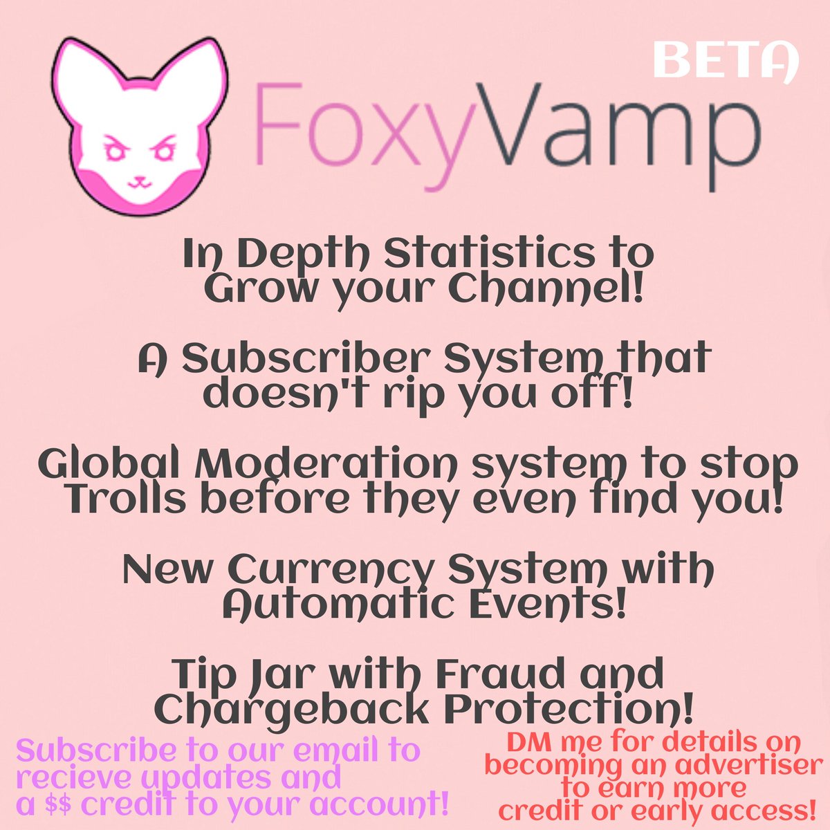 FoxyFury's tweet photo. #revlo shutting down? No worries! @FoxyVampBot is here! https://t.co/Bu0xeyKGMC
