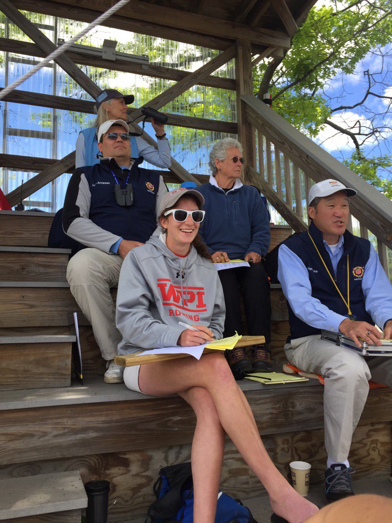 mayworc's tweet photo. All star crew a NEIRA Finish Tower #Neira #usrowing https://t.co/boHO3DQH1w