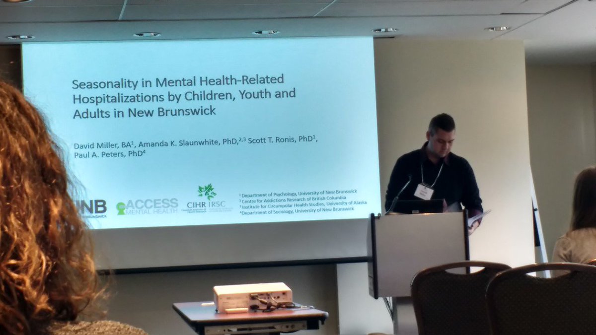UNBFamilyLab's tweet photo. YFRL researchers David Miller and Isabel Garces Davila presenting on the Access Mental Health project at #CAHSPR2017 earlier this week! https://t.co/BuCqhFuZOm