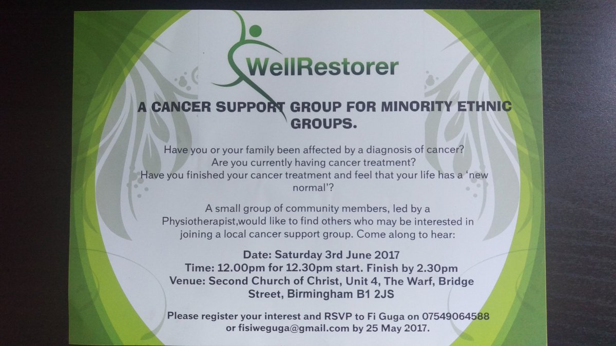 Are you affected by Cancer? This could be for you. Come along to our first meet up. See further details below.