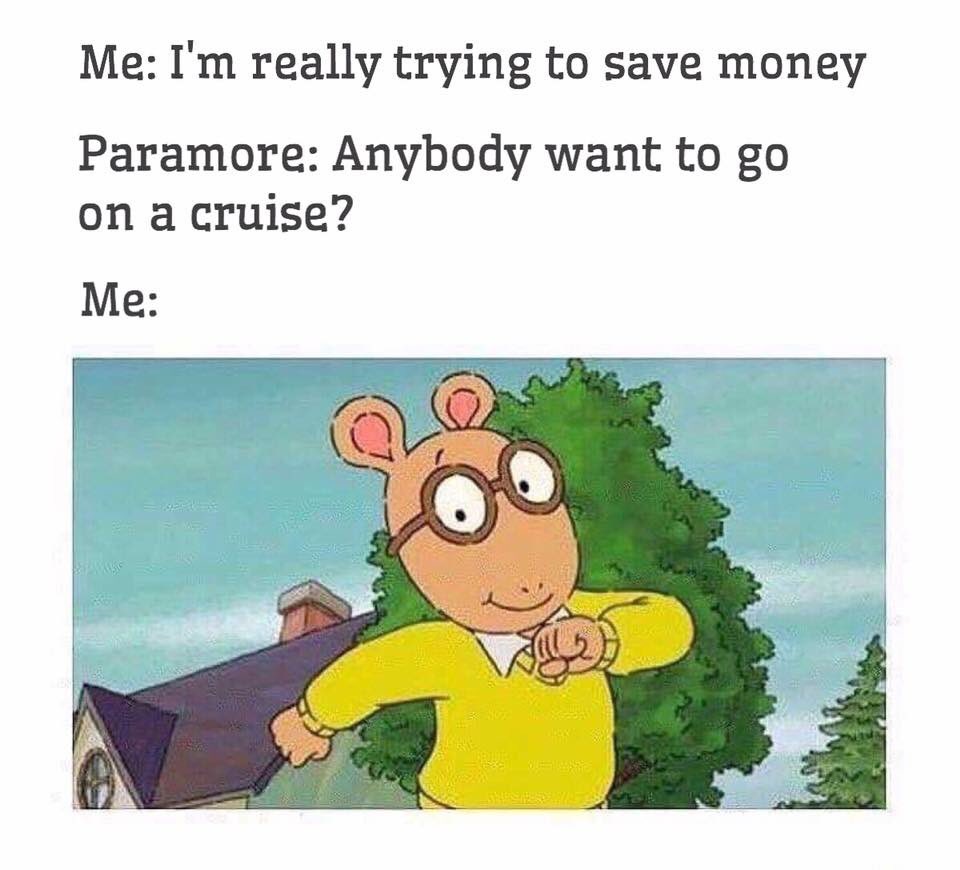 Brining it back. Less than 3 days till booking for <a href="/PARAHOYcruise/">PARAHOY!</a> 😇 🛳<a href="/paramore/">paramore</a> <a href="/zacfarro/">Zac Farro</a> <a href="/itstayloryall/">taylor york</a> @yelyahwilliams