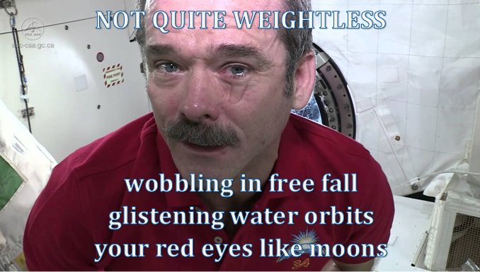 Considering my part in SCIFAIKUEST's May 2017 issue &amp; my association with its editor, T. Santitoro <a href="/albanlake/">Alban Lake</a>, I'm moved to tears. Thanks.