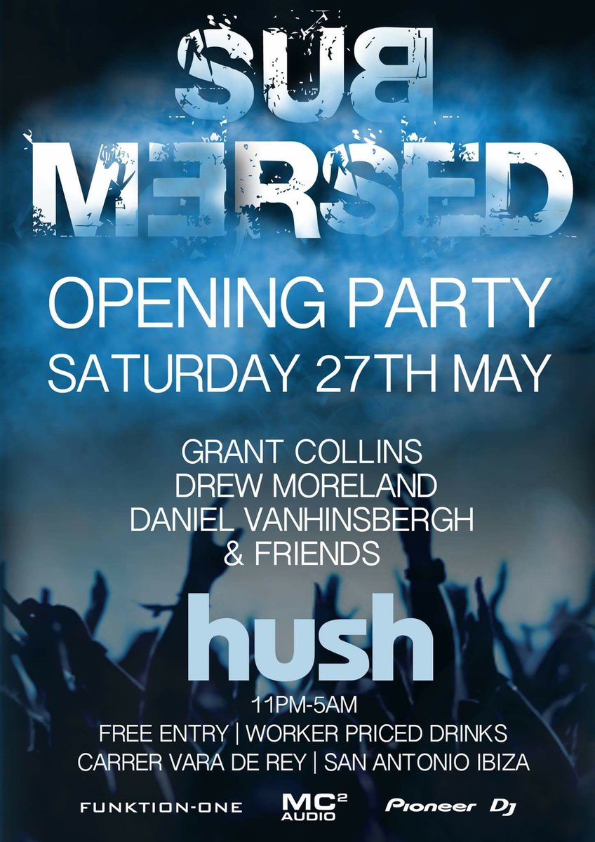 Submersed opening party tonight with <a href="/DJGrantCollins/">Grant Collins</a> <a href="/DrewMorelandDJ/">DREW MORELAND DJ</a> &amp; more!
