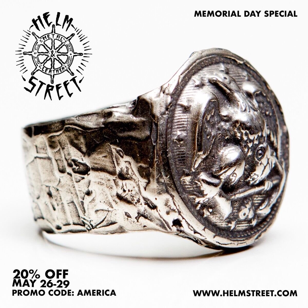 HELM_STREET_'s tweet photo. Have a great Memorial Day weekend everyone! Here's a special I have running only on our online store #helmstreet https://t.co/4kXn70pImz