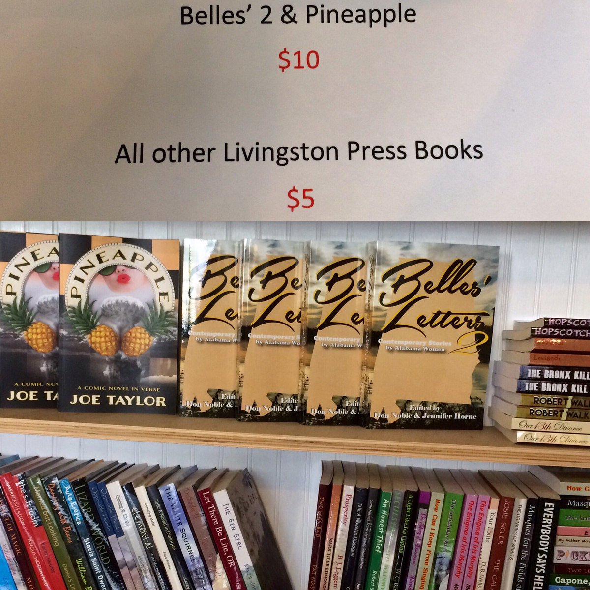 CoffeeOnMonroe's tweet photo. We have new books from Livingston Press and a new book from local favorite and legend Joe Taylor. Come check them out! #SummerReading https://t.co/lGN0VQdi5q