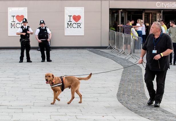 Explosive Detection Teams from  Secure Risk deployed last night at rescheduled Take That gig following the Manchester Attack #detection dogs