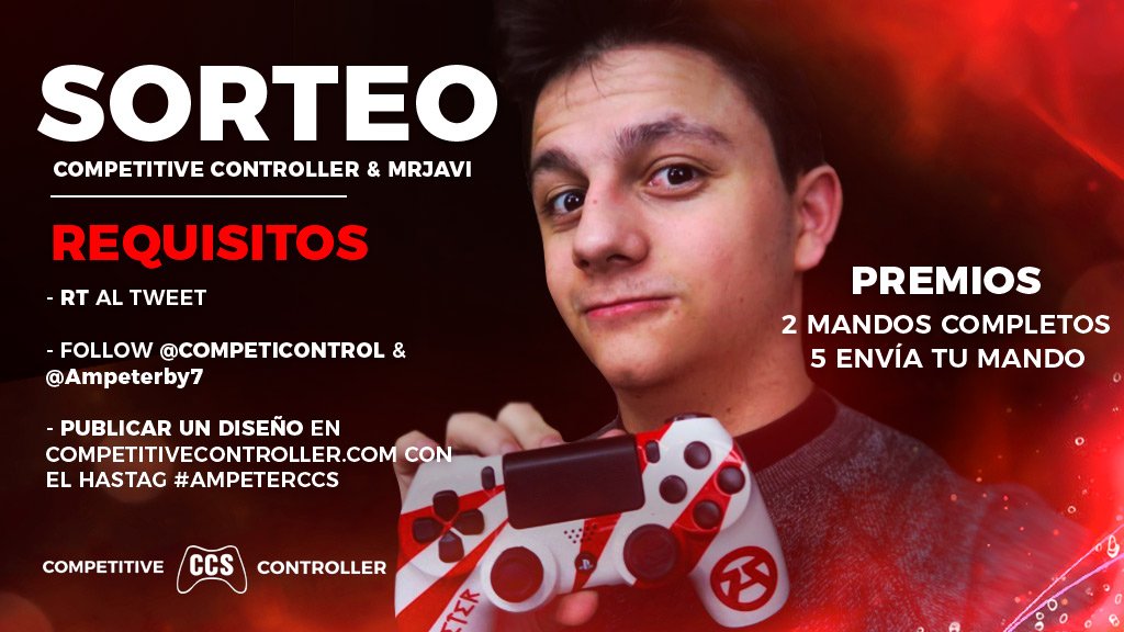 🎮MEGA SORTEO🎮

▶Follow @AMPETERBY7  &amp; @CompetiControl  

▶RT!! 

▶Manda un diseño creado en competitivecontroller.com   a #AMPETERCCS
SUERTE ♥