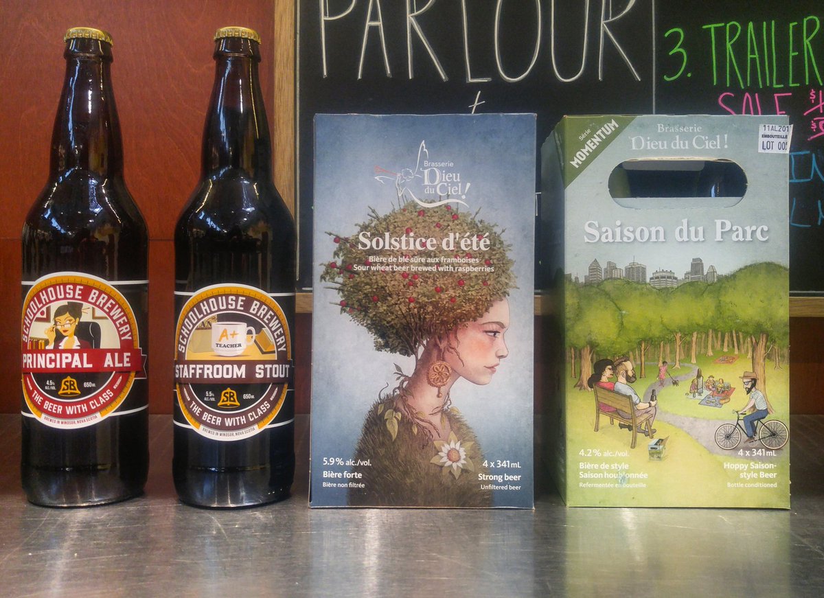 But wait! There's more!! We are pleased to announce the arrival of <a href="/SchoolhouseBrew/">Schoolhouse Brewery</a> from Windsor, NS and summer faves from @Brasseries_DDC 🙌