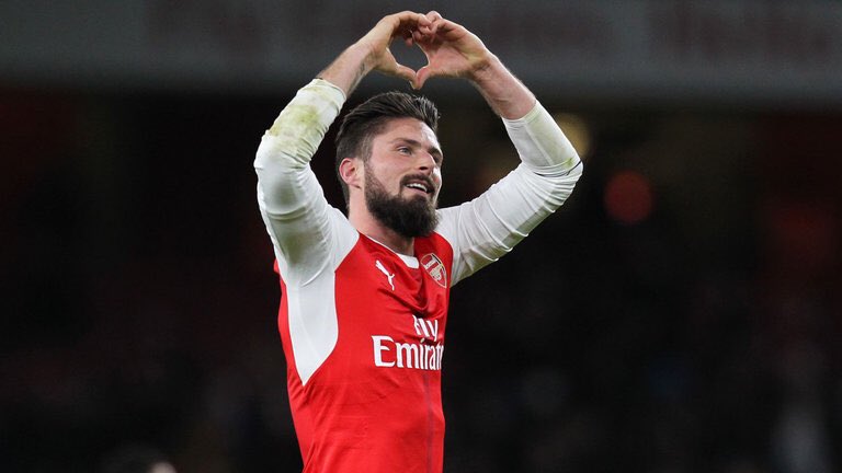 kinnievelly's tweet photo. another big game impact from the one and only, the handsome one @_OlivierGiroud_ #handsomeone https://t.co/N7Z6n16AwZ