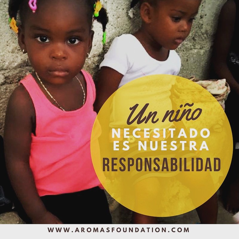 AromasFundacion's tweet photo. #responsibility En @AromasFundacion creemos que un niño necesitado es responsabilidad de todos.
#fundacionaromas #memorialdayweekend2017 https://t.co/hrTvH4eQei