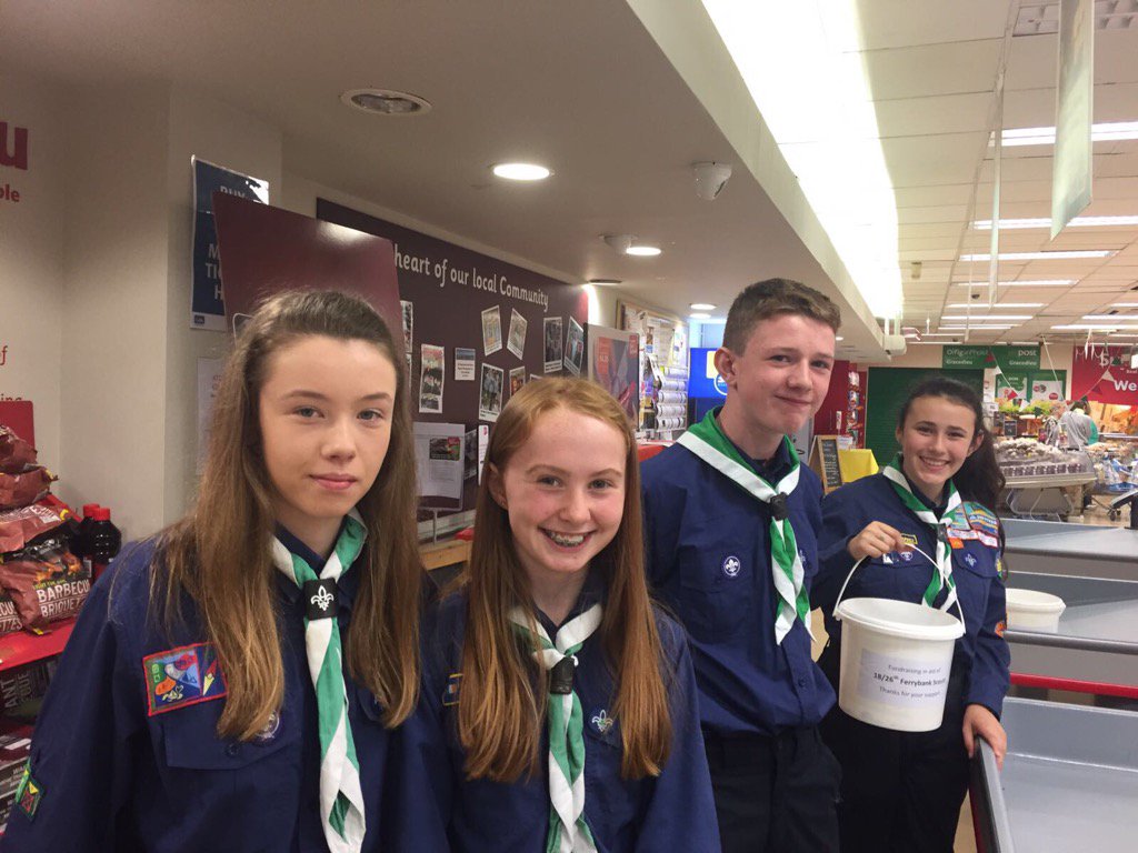 Scouts hard at work bag packing today