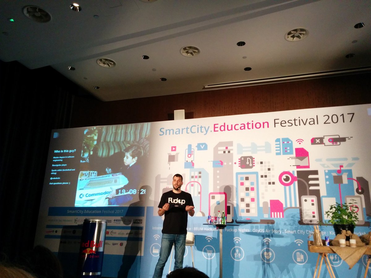 ICTHubBgd's tweet photo. Vuk from @trucktrackco and Vuk from @AppCarGo #fuckupnights in #belgrade , great stories so far! https://t.co/WWP0PkzxEA