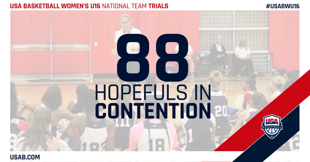 usabasketball's tweet photo. 88 hopefuls remain in contention for the 2017 USA Basketball Women's U16 National Team. #USABWU16

https://t.co/QXGKYBvOWC https://t.co/ScmYLbRVpJ