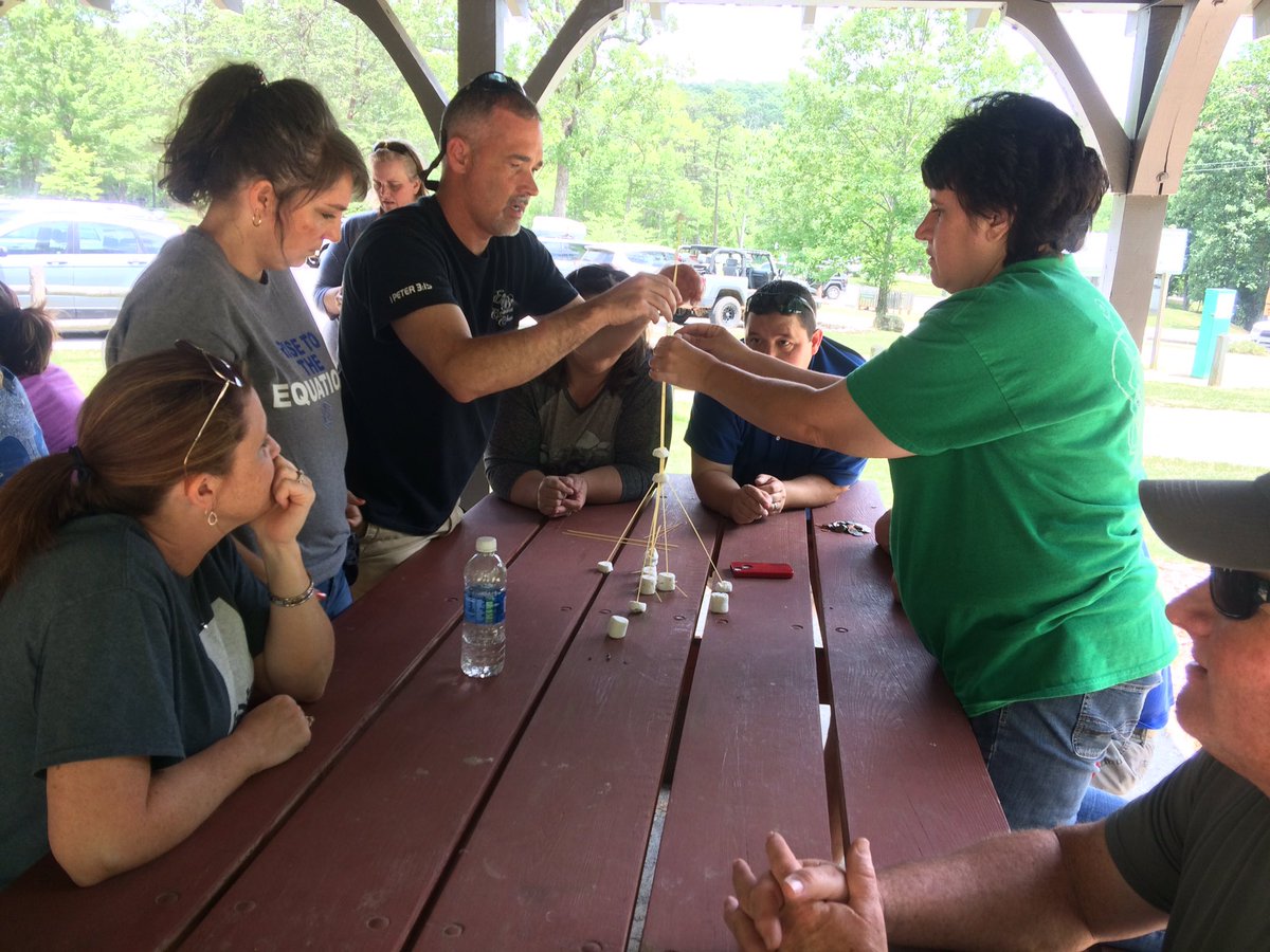 NSMBisonWorks's tweet photo. Faculty Team Building with a STEM activity #RollHerd #TeamBuilding #STEM #CloudlandCanyon #SpaghettiTowerChallenge https://t.co/q8mbfhQmBF