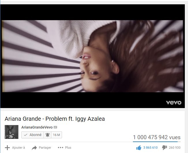 florentbnrd's tweet photo. On a réussi le Milliards les gens ! #ProblemTo1Billion maintenant c'est #SideToSideTo1Billion on peut le faire :) #ArianaGrande https://t.co/dej6rBmhXM