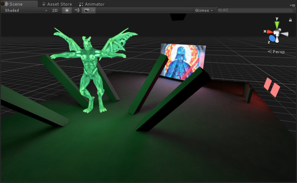 pigselated's tweet photo. Points used for importance sampling emissive objects. #hackweek2017 with @eric_heitz, @_Laurent #programmerart @unity3d @globalillumination https://t.co/vNs2aurleY