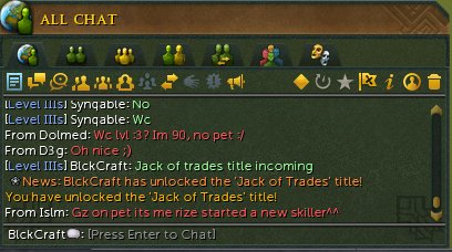 RsBlckCraft's tweet photo. Finnaallllyyyy Jack Of Trades Title Unlocked!! Waited so long! #RsBlckCraft #leveliiis #Jackoftrades #rs3 #skiller #skillingpets https://t.co/0xK9871vWk