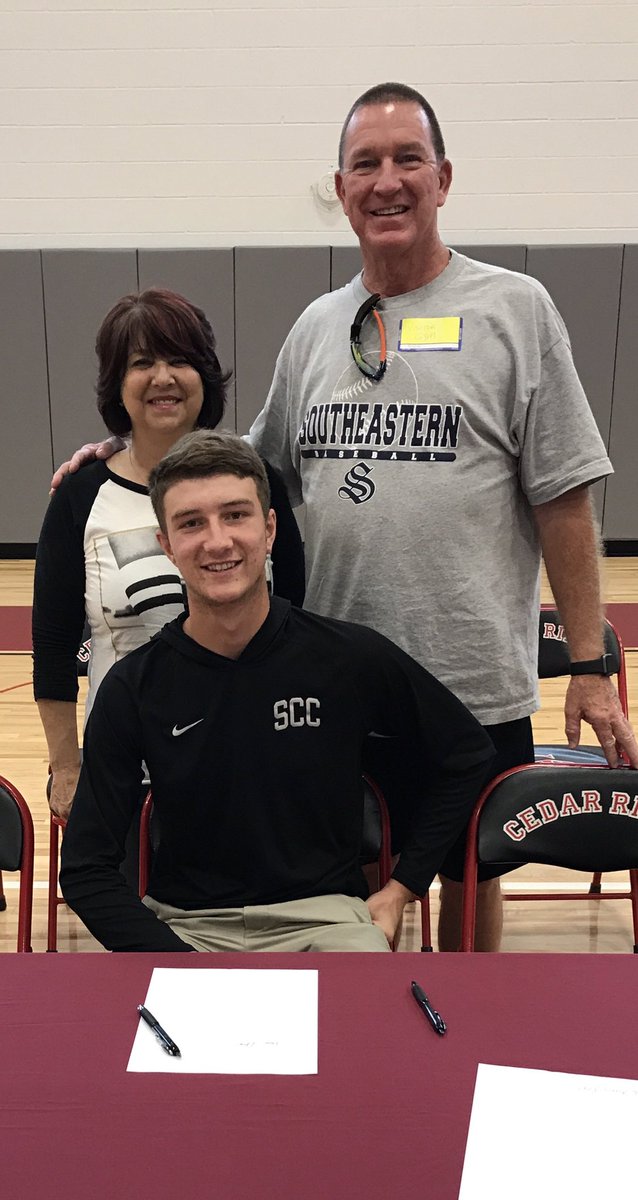 Great ceremony for @EHall_20...heading to Southeastern CC this fall!!