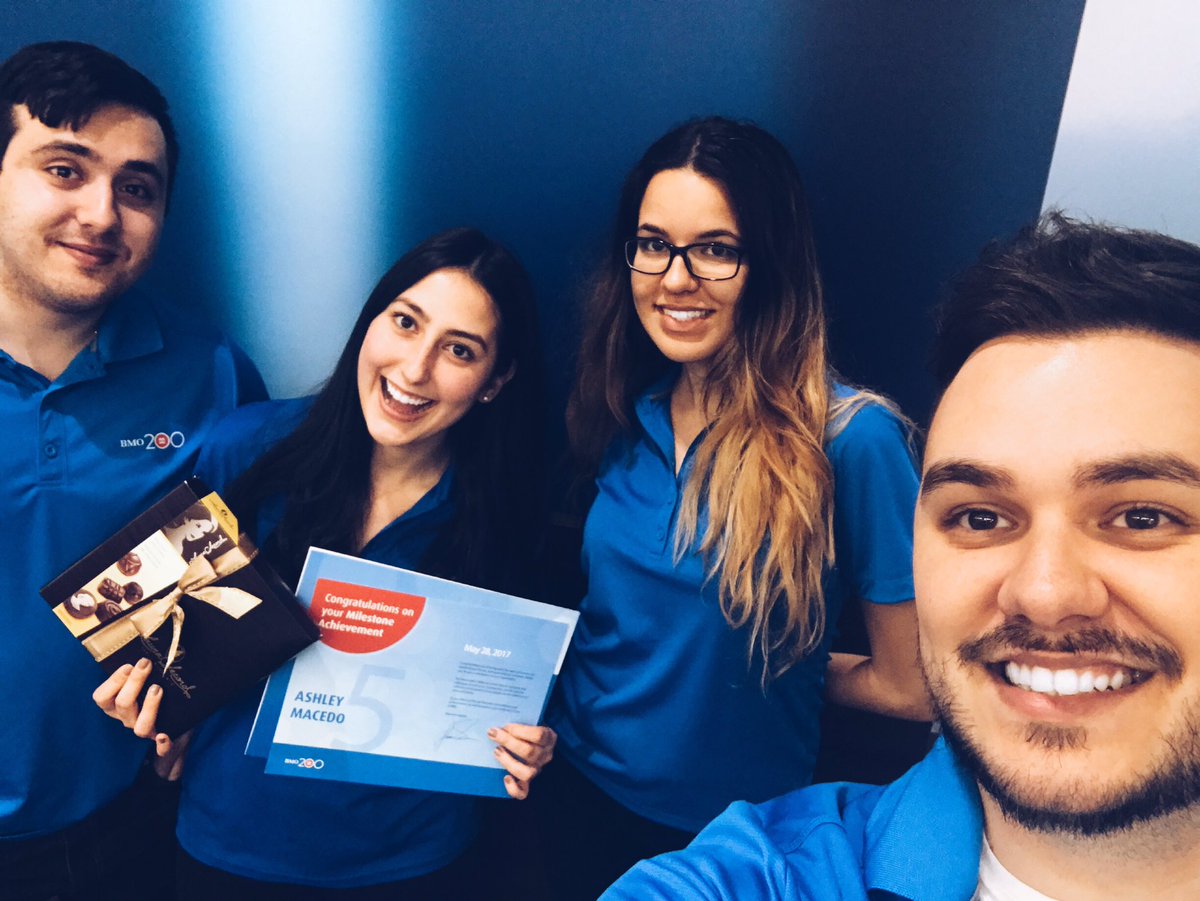 Happy 5 year Milestone Ashley!! #milestone #bmo #colleagues #beingbmo <a href="/DufferinMallBM/">Veronica</a>