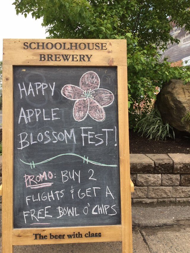 Happy Apple Blossom everyone! Swing by for a flight or growler - we're here til eight 👍 #NBCraftBeer