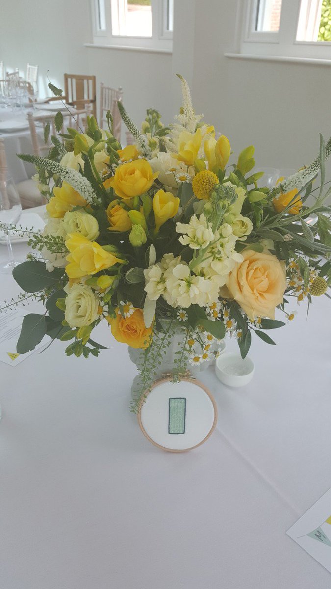 Today's pretty #wedding. Another amazing job by <a href="/emmfloral/">Emma Hewlett</a> and @foxybudflowers.