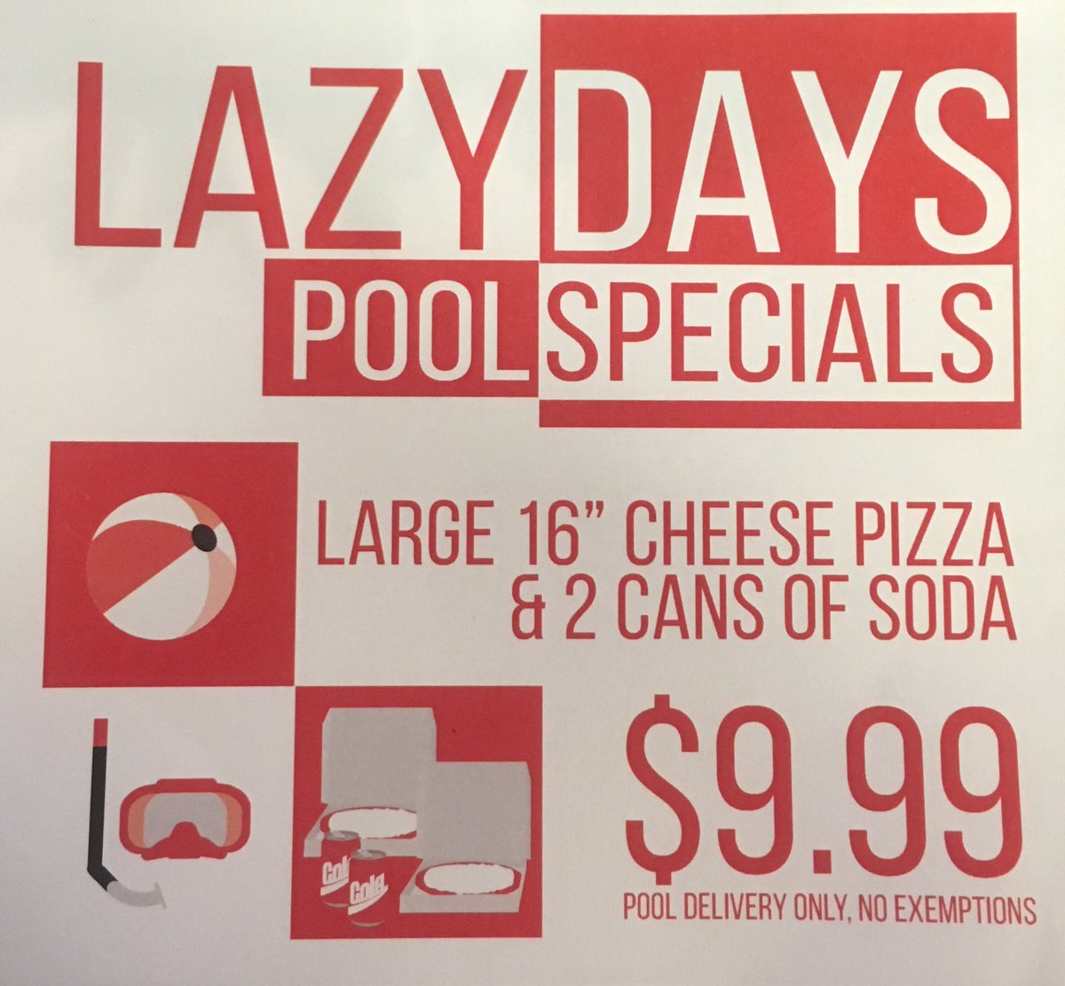 So excited the pools are finally open!! Make sure to check out our Pool Special! 🍕🌞🏊🏼