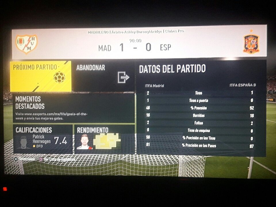 Buena victoria demostrando el nivel de la selección de Madrid contra la absoluta