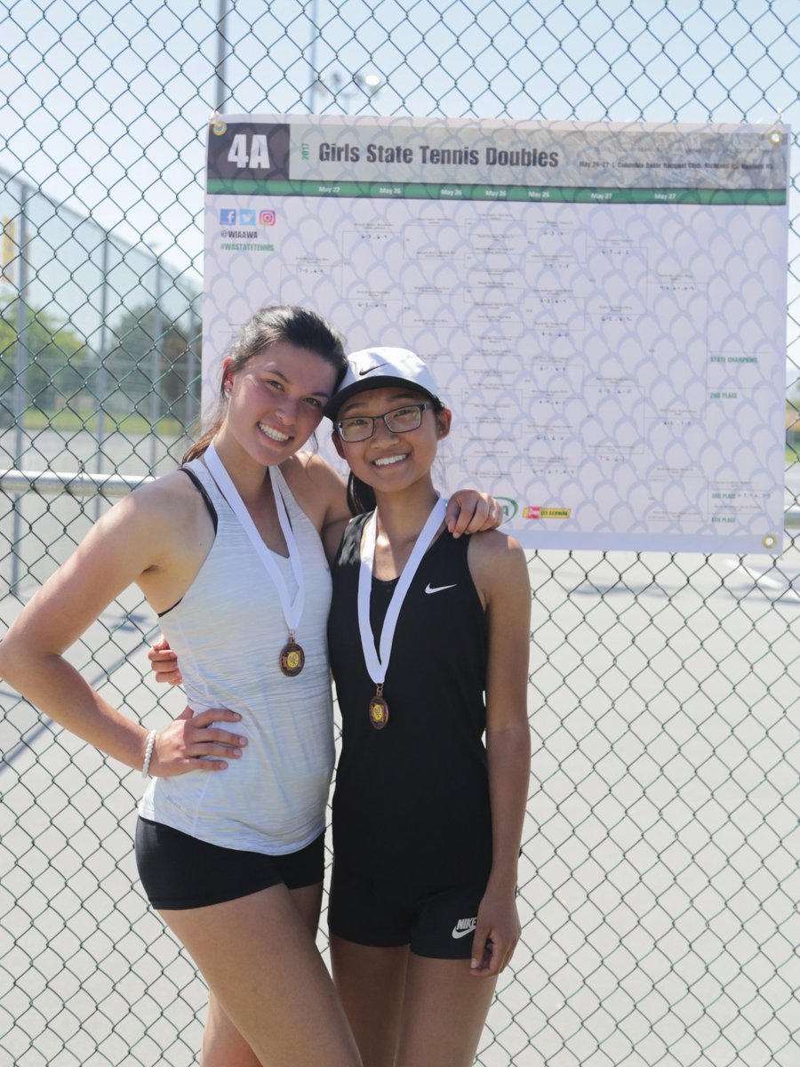TitanTennis's tweet photo. 🥉🥉Congrats Union! Elysha Fu and Nicole Knudtson finish 3rd! Another 3 set battle, 6-3, 4-6, 7-5! 🥉🥉 https://t.co/pWc5L3i6ag
