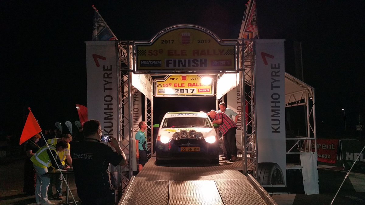 RallyTeamVDH's tweet photo. En over de finish. Jan-Willem en Henk Proficiat. #rallyteamvdh #elerally #49 https://t.co/E6wjNKRKIT